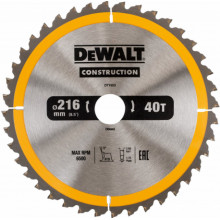 DeWALT DT1953 Lame de scie circulaire 216 x 30 mm 40T