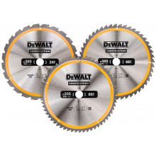 DeWALT DT1964 Set de 3 lames de scie circulaire, stationnaire