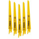 DeWALT DT2356 HCS 152 x 1,8 mm Lames de scie sabre universelles 5 Pieces