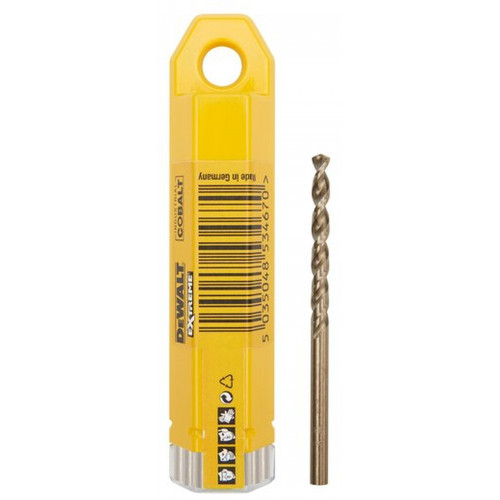 DeWALT DT4919 Foret Métal au Cobalt HSS-CO 2,5 × 57 mm, 10 Pieces