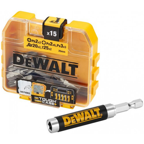 DeWALT DT71511 Jeu d'embouts 16 pieces avec guide-vis magnétique