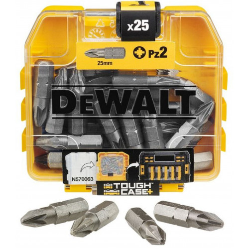 DeWALT DT71521 Jeu d'embouts pz2 25 mm 25 pieces.