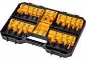 DEWALT DT90017-QZ Jeu de fraises de 22 pieces en coffret tige de 8 mm