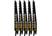 DeWALT DT99555 XR 230 mm 6TPI Lames de scie sabre 5 pieces