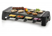 DOMO DO9189G Appareil a raclette 8 personnes, 1200W, Noir