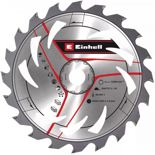 Einhell Lame de scie pour bois et PVC 150x16mm Z20 49583359