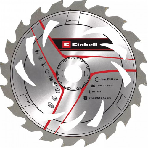 Einhell Lame de scie pour bois et PVC 165x20mm 20Z 49584759