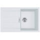 Franke SIRIUS 2 S2D 611-78 Evier tectonite, blanc artic 143.0616.275