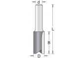 HiKOKI 754006 Fraises a rainurer avec 2 tranchants 8x25x63mm tige 6mm 1 piece