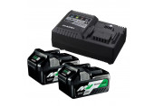 HiKOKI UC18YSL3WEZ Pack batteries + Chargeur 2x BSL36A18 18V/36V (5,0/2,5+UC18YSL3)