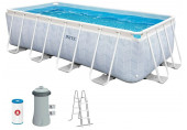 INTEX Ensemble piscine rectangulaire Chevron Prism 400x200x100 cm 26780NP