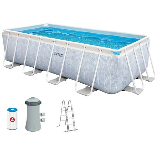 INTEX Ensemble piscine rectangulaire Chevron Prism 400x200x100 cm 26780NP