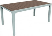 KETER HARMONY Table de jardin, 160 x 90 x 74 cm, blanc/cappuccino 17201231