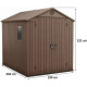 KETER DARWIN 6 x 8 Abri de jardin, 190 x 244 x 221 cm, marron 17210355