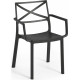 KETER METALIX Fauteuil en plastique, 60 x 53 x 81 cm, imitation métal noir 17209788
