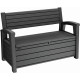 KETER OTTER BENCH 227L Banc de rangement 133 x 61 x 89 cm, graphite 17212485