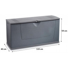 KIS KARISMA 200L Coffre de rangement 119x40x59cm gris foncé