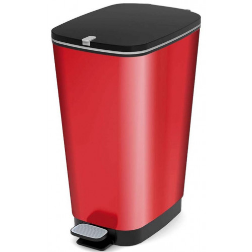 KIS CHIC BIN L 50L Poubelle a pédale 29 x 44,5 x 60,5 cm rouge