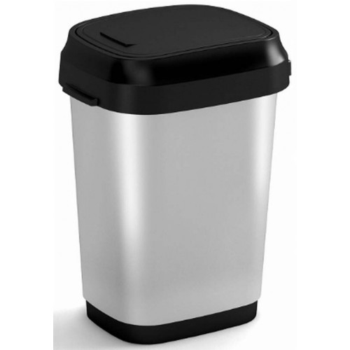 KIS DUAL SWING BIN STYLE S 10L Poubelle basculante 19 x 25 x 32 cm steel