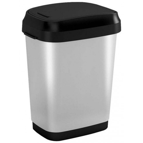 KIS DUAL SWING BIN STYLE M 25L Poubelle basculante 26 x 37,5 x 48,5 cm steel