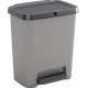 KIS COMPATTA RECYCLING 12+12L Poubelle a pédale 38 x 28 x 43 cm gris