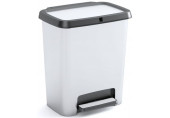 KIS COMPATTA RECYCLING 12+12L Poubelle a pédale 38 x 28 x 43 cm steel