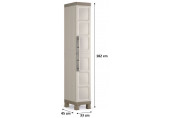 KIS EXCELLENCE Armoire haute 1 porte 45x33x182cm beige