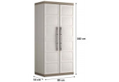 KIS EXCELLENCE XL UTILITAIRE Armoire de rangement 89x54x182cm beige