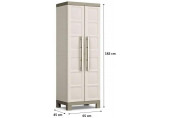 KIS EXCELLENCE HAUTE Armoire de rangement 65x45x182cm beige