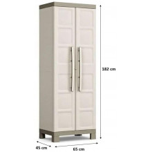 KIS EXCELLENCE HAUTE Armoire de rangement 65x45x182cm beige