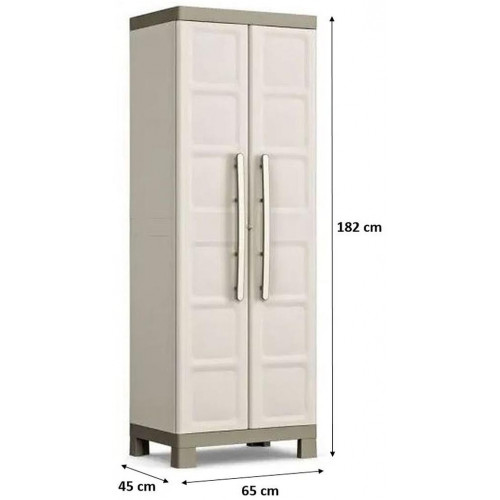 KIS EXCELLENCE HAUTE Armoire de rangement 65x45x182cm beige