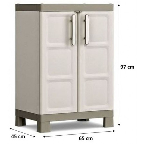 KIS EXCELLENCE BASSE Armoire de rangement 65x45x97cm beige