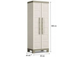 KIS EXCELLENCE UTILITAIRE Armoire de rangement 65x45x182cm beige