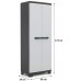 KIS LINEAR UTILITAIRE Armoire de rangement 39x68x173cm gris/noir