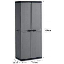 KIS JOLLY HAUTE Armoire de rangement 68x39x166cm gris foncé