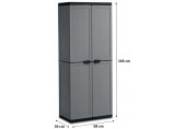 KIS JOLLY UTILITAIRE Armoire de rangement 68x39x166cm gris foncé