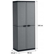 KIS JOLLY UTILITAIRE Armoire de rangement 68x39x166cm gris foncé