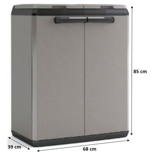 KIS SPLIT BASIC Armoire de recyclage 68x39x85cm gris foncé