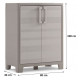 KIS GULLIVER BASSE Armoire de rangement 80x44x100cm beige