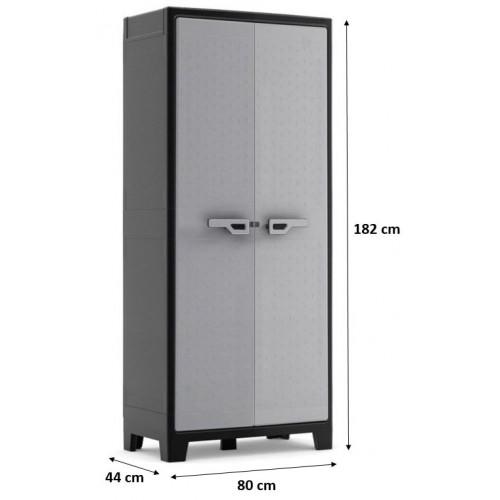 KIS TITAN HAUTE Armoire de rangement 80x44x182cm gris/noir