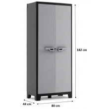 KIS TITAN MULTISPACE Armoire de rangement 80x44x182cm gris/noir