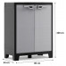 KIS TITAN BASSE Armoire de rangement 80x44x100cm gris/noir