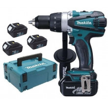 Makita DDF458RF3J Perceuse visseuse Li-ion ( 91 Nm/3x3,0Ah/18V) Makpac