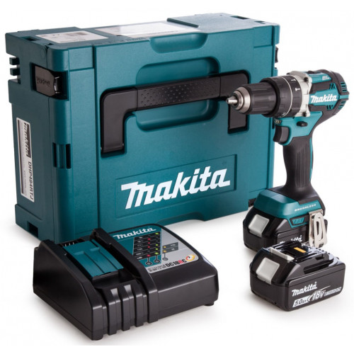 Makita DHP484RTJ Perceuse a percussion sans fil Li-ion (18V/2x5,0 Ah) Makpac