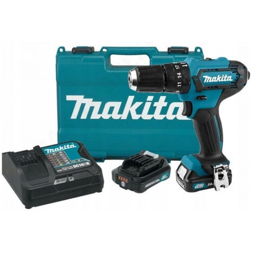 Makita HP333DSAE Perceuse visseuse a percussion Li-ion CXT (2x2,0Ah/12V)