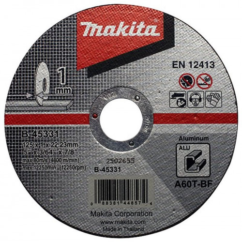 Makita Disques a tronçonner 125x1x22mm pour aluminium, B-45331