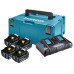 Makita 198091-4 Set Li-ion LXT 18V 4xBL1860B + chargeur double DC18RD + MakPac 3