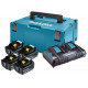 Makita 198091-4 Set Li-ion LXT 18V 4xBL1860B + chargeur double DC18RD + MakPac 3