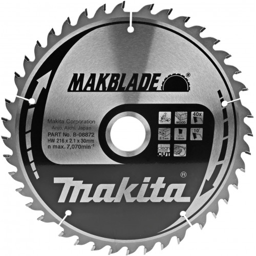 Makita B-08872 Lame de scie circulaire, Makblade T.C.T, 216x30mm, 40 dents