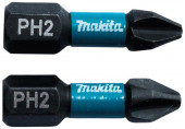 Makita B-63616 Embouts Impact Black 25 mm PHILLIPS (PH), Hexa 1/4''